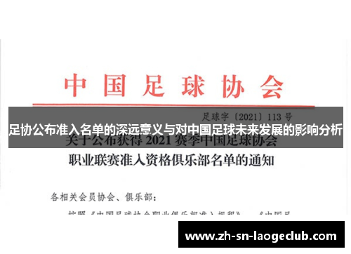 足协公布准入名单的深远意义与对中国足球未来发展的影响分析 足协公布准入名单的深远意义与对中国足球未来发展的影响分析